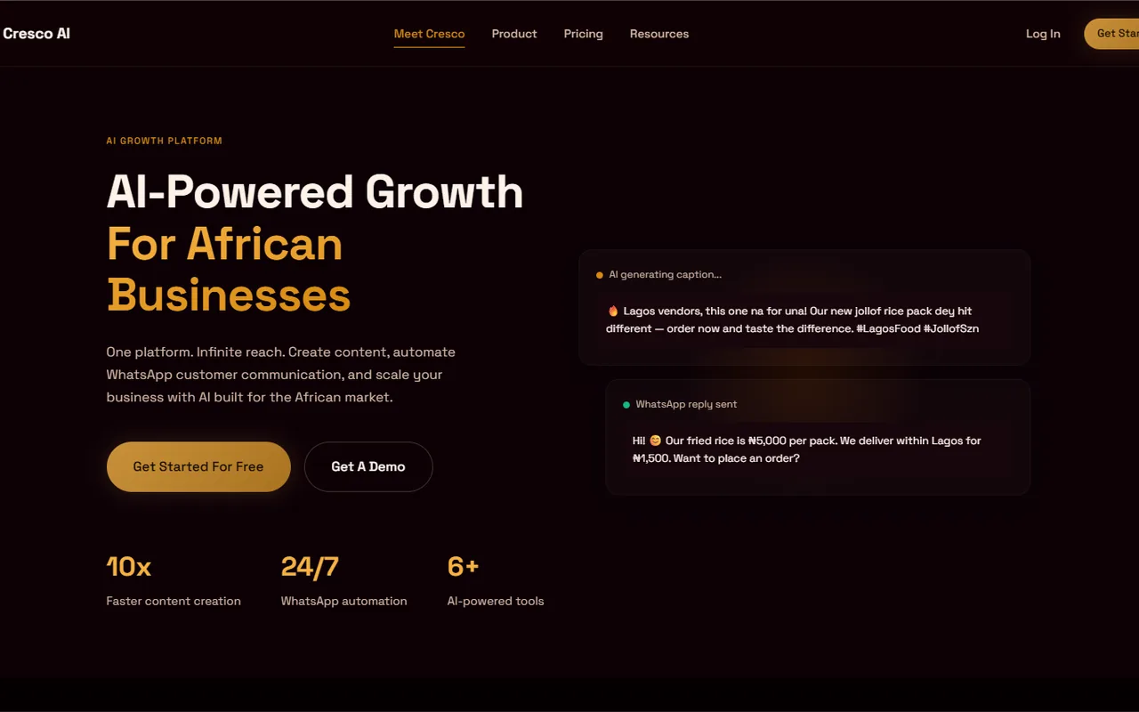 Cresco AI — AI-powered growth for African businesses